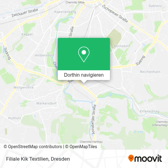 Filiale Kik Textilien Karte