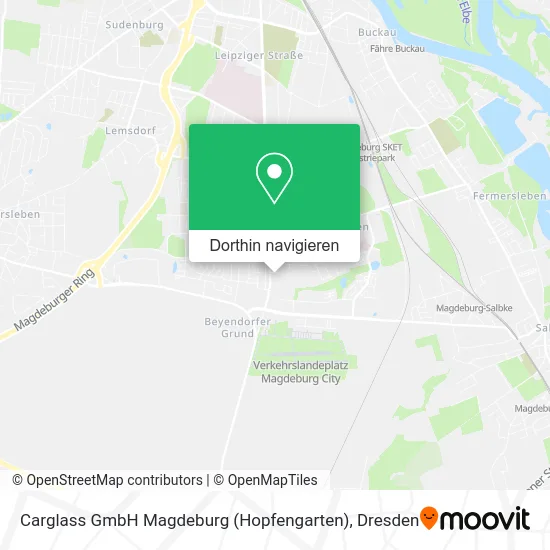 Carglass GmbH Magdeburg (Hopfengarten) Karte