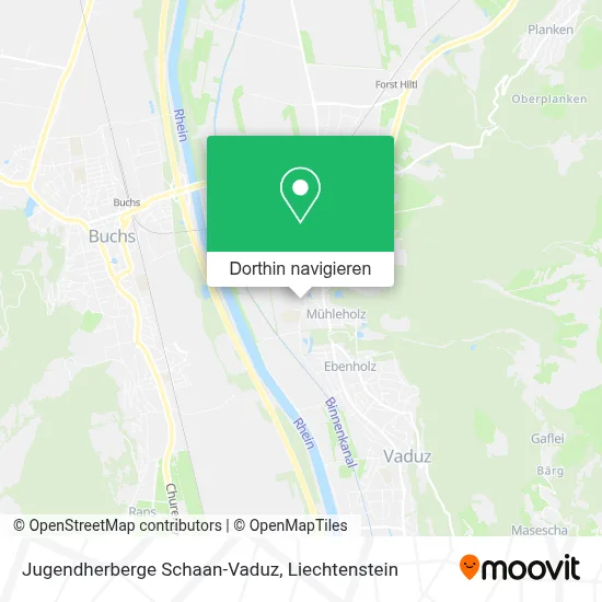 Jugendherberge Schaan-Vaduz Karte