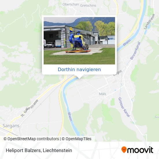 Heliport Balzers Karte