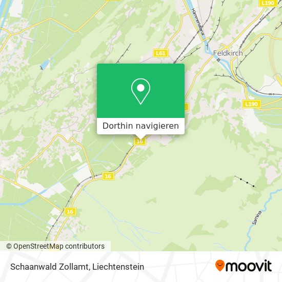 Schaanwald Zollamt Karte