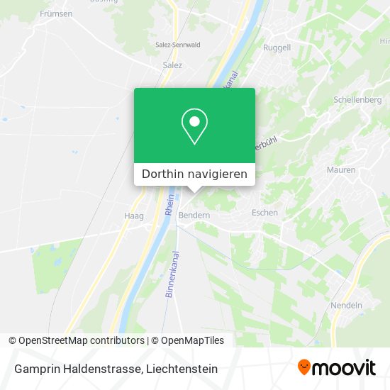 Gamprin Haldenstrasse Karte