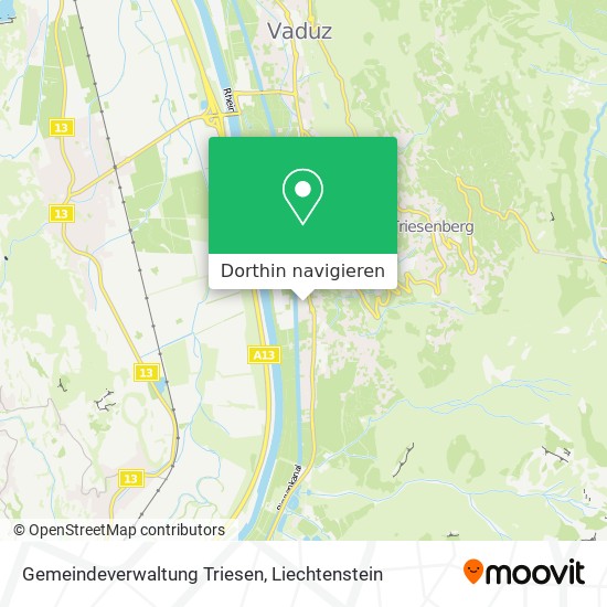 Gemeindeverwaltung Triesen Karte
