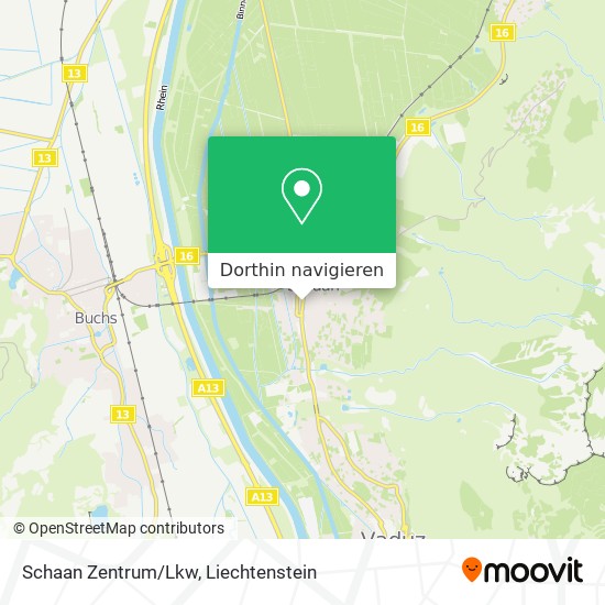 Schaan Zentrum/Lkw Karte