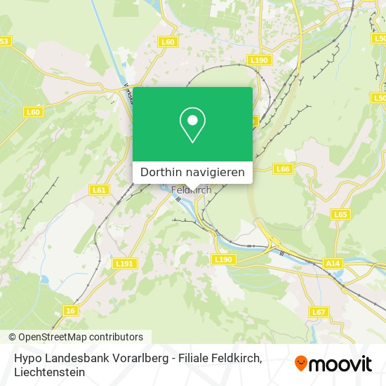 Hypo Landesbank Vorarlberg - Filiale Feldkirch Karte