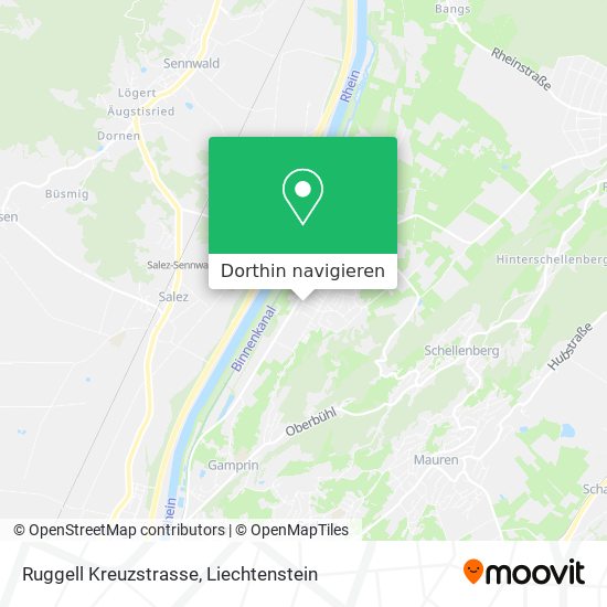 Ruggell Kreuzstrasse Karte