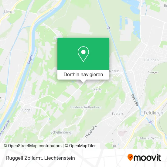 Ruggell Zollamt Karte