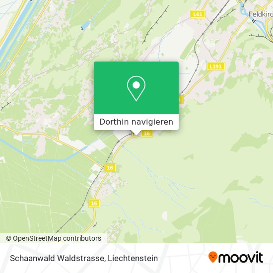 Schaanwald Waldstrasse Karte