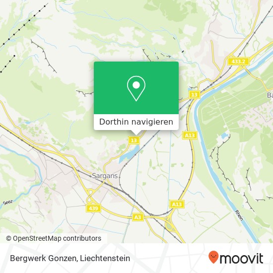 Bergwerk Gonzen Karte