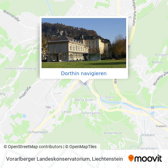 Vorarlberger Landeskonservatorium Karte