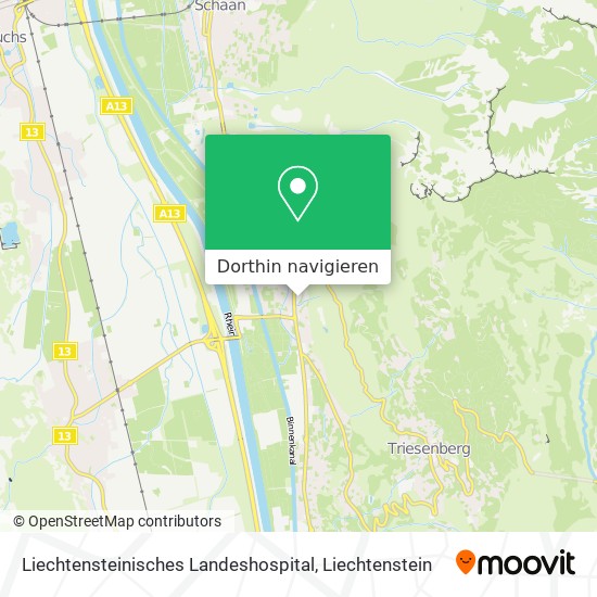 Liechtensteinisches Landeshospital Karte