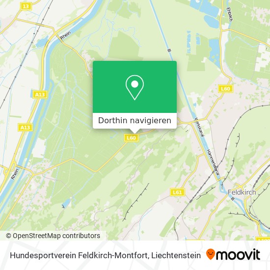 Hundesportverein Feldkirch-Montfort Karte