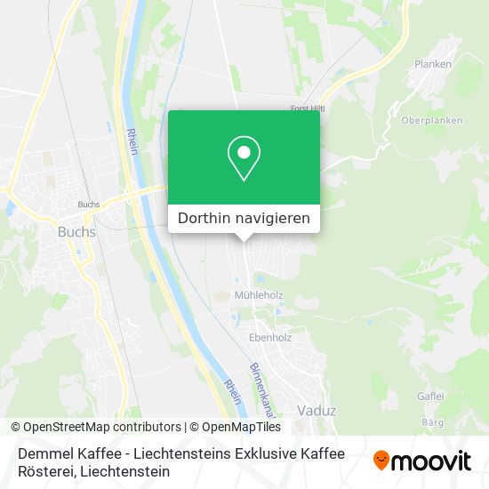 Demmel Kaffee - Liechtensteins Exklusive Kaffee Rösterei Karte
