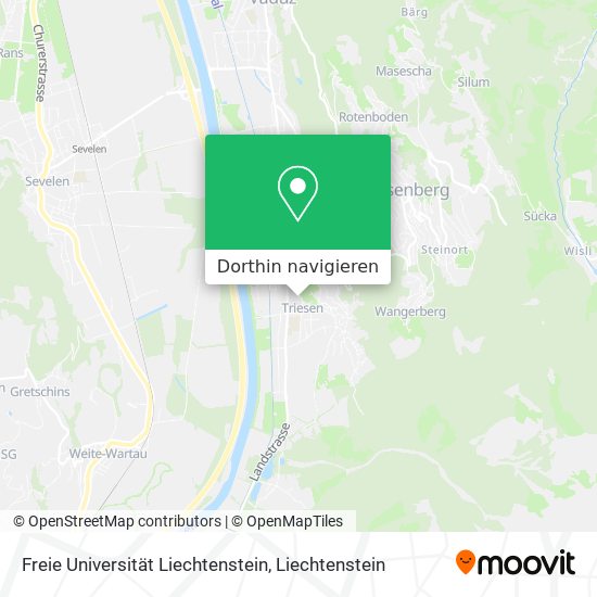 Freie Universität Liechtenstein Karte