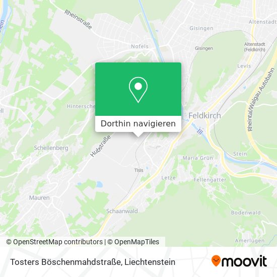 Tosters Böschenmahdstraße Karte