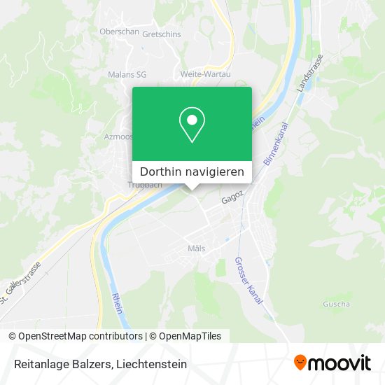 Reitanlage Balzers Karte