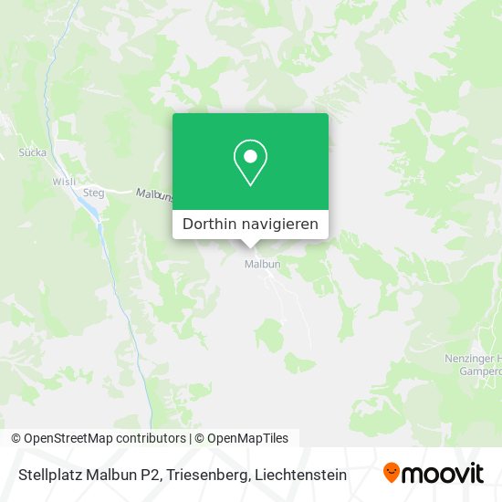 Stellplatz Malbun P2, Triesenberg Karte