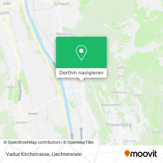 Vaduz Kirchstrasse Karte