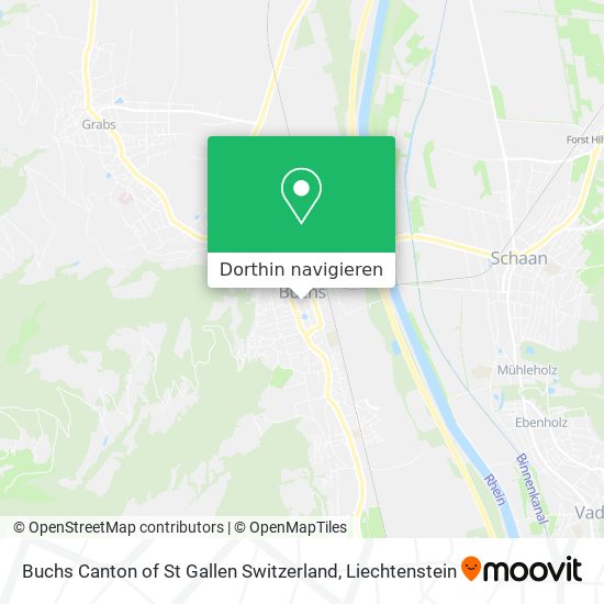 Buchs Canton of St Gallen Switzerland Karte