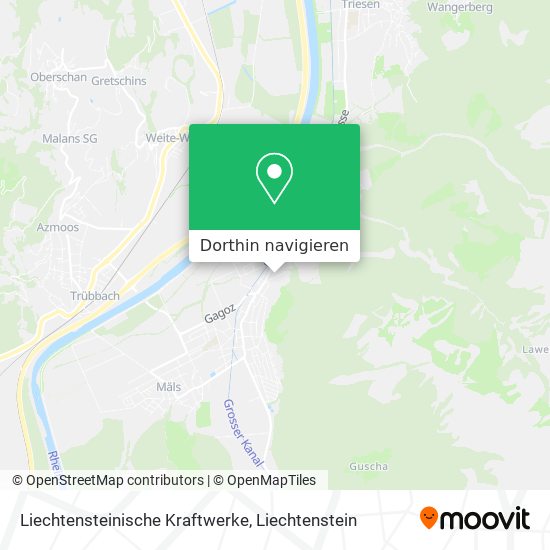 Liechtensteinische Kraftwerke Karte