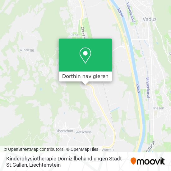 Kinderphysiotherapie Domizilbehandlungen Stadt St.Gallen Karte