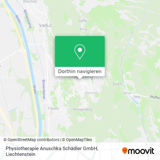 Physiotherapie Anuschka Schädler GmbH Karte