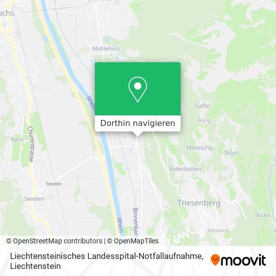 Liechtensteinisches Landesspital-Notfallaufnahme Karte