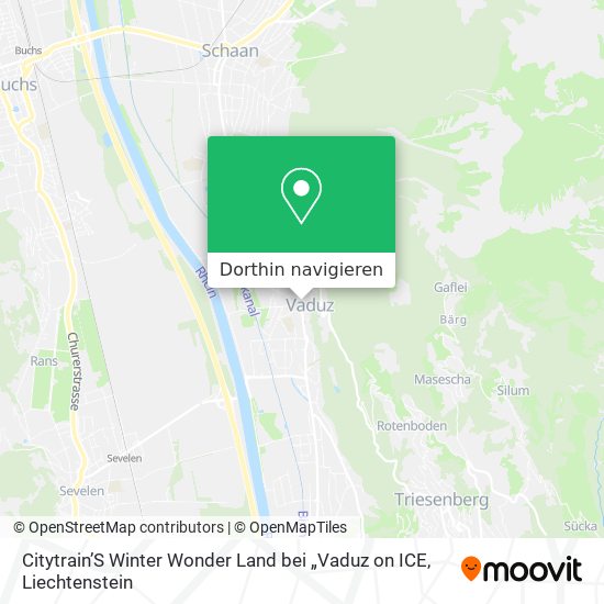 Citytrain’S Winter Wonder Land bei „Vaduz on ICE Karte