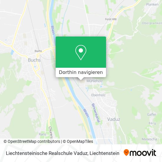 Liechtensteinische Realschule Vaduz Karte