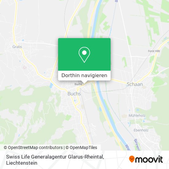 Swiss Life Generalagentur Glarus-Rheintal Karte