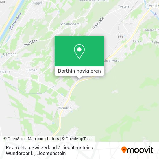 Reversetap Switzerland / Liechtenstein / Wunderbar.Li Karte