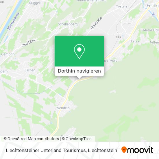 Liechtensteiner Unterland Tourismus Karte