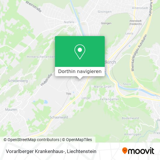 Vorarlberger Krankenhaus- Karte