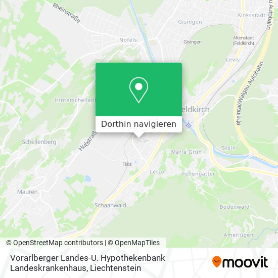 Vorarlberger Landes-U. Hypothekenbank Landeskrankenhaus Karte
