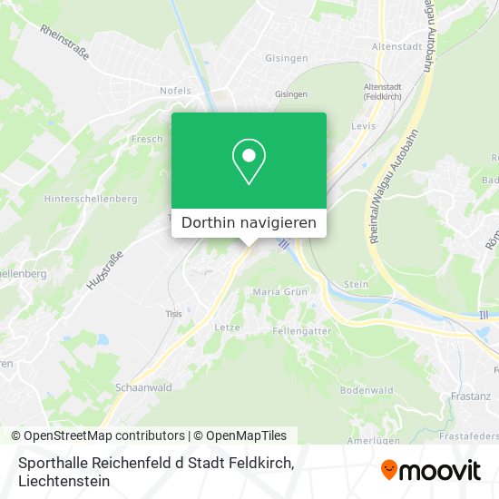 Sporthalle Reichenfeld d Stadt Feldkirch Karte