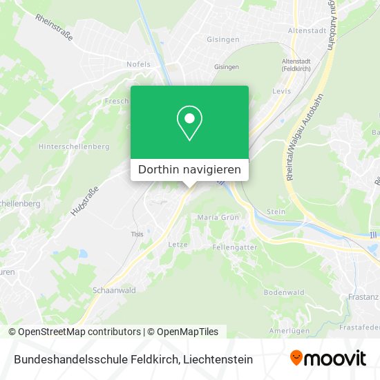 Bundeshandelsschule Feldkirch Karte