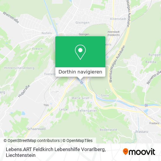 Lebens.ART Feldkirch Lebenshilfe Vorarlberg Karte