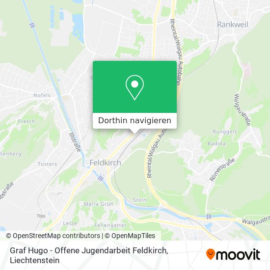 Graf Hugo - Offene Jugendarbeit Feldkirch Karte
