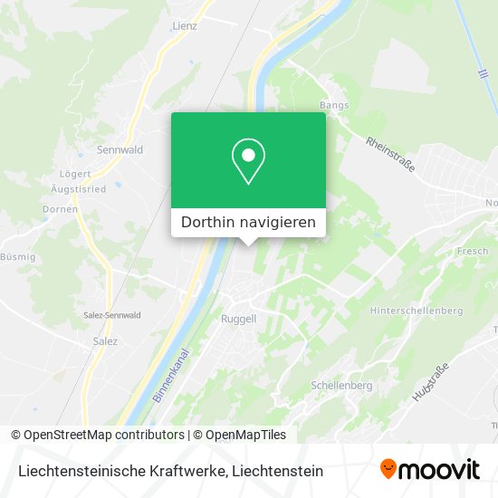Liechtensteinische Kraftwerke Karte