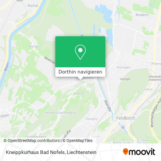 Kneippkurhaus Bad Nofels Karte