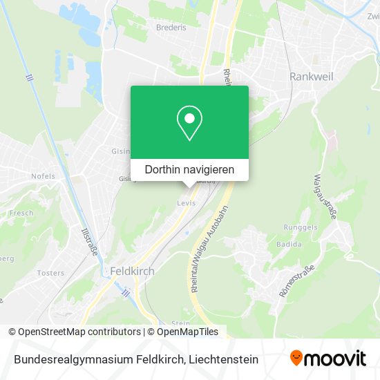 Bundesrealgymnasium Feldkirch Karte