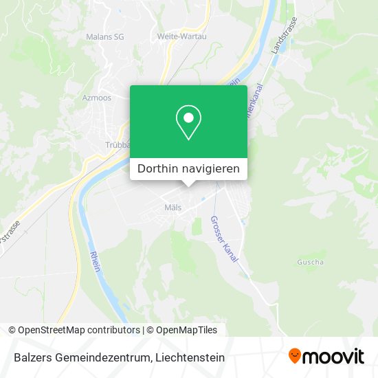 Balzers Gemeindezentrum Karte