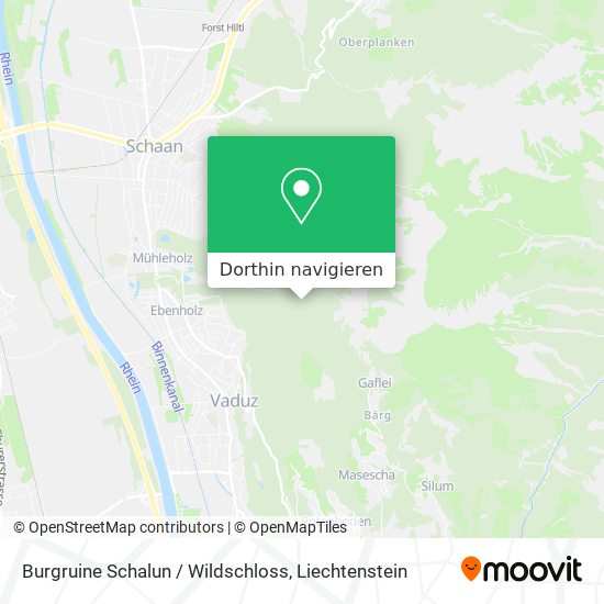 Burgruine Schalun / Wildschloss Karte