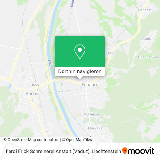 Ferdi Frick Schreinerei Anstalt (Vaduz) Karte