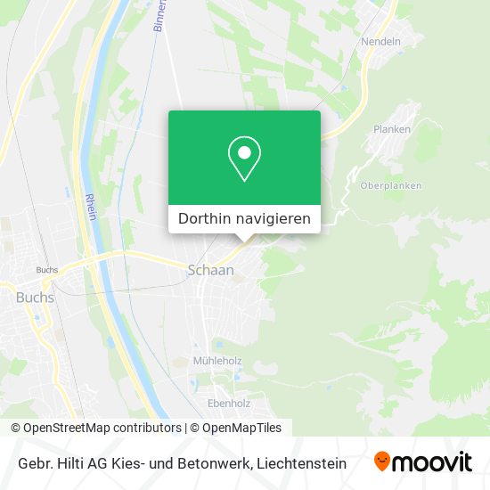 Gebr. Hilti AG Kies- und Betonwerk Karte