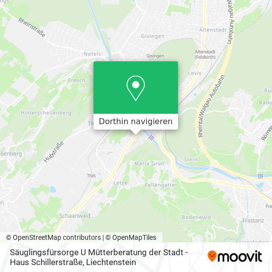 Säuglingsfürsorge U Mütterberatung der Stadt - Haus Schillerstraße Karte