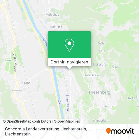 Concordia Landesvertretung Liechtenstein Karte