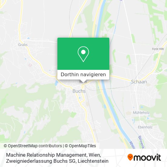 Machine Relationship Management, Wien, Zweigniederlassung Buchs SG Karte