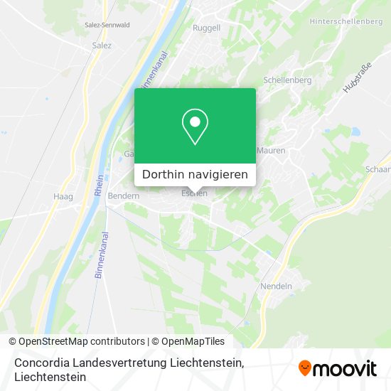 Concordia Landesvertretung Liechtenstein Karte