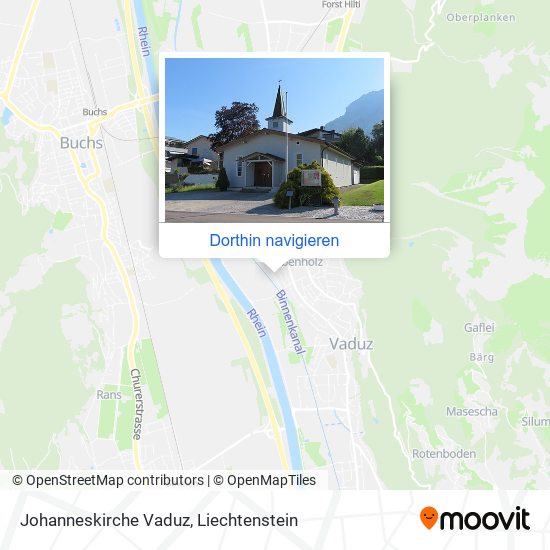 Johanneskirche Vaduz Karte